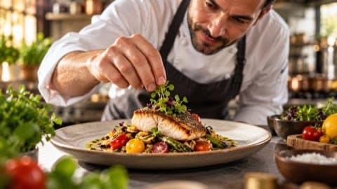 A home kitchen counter with fresh ingredients