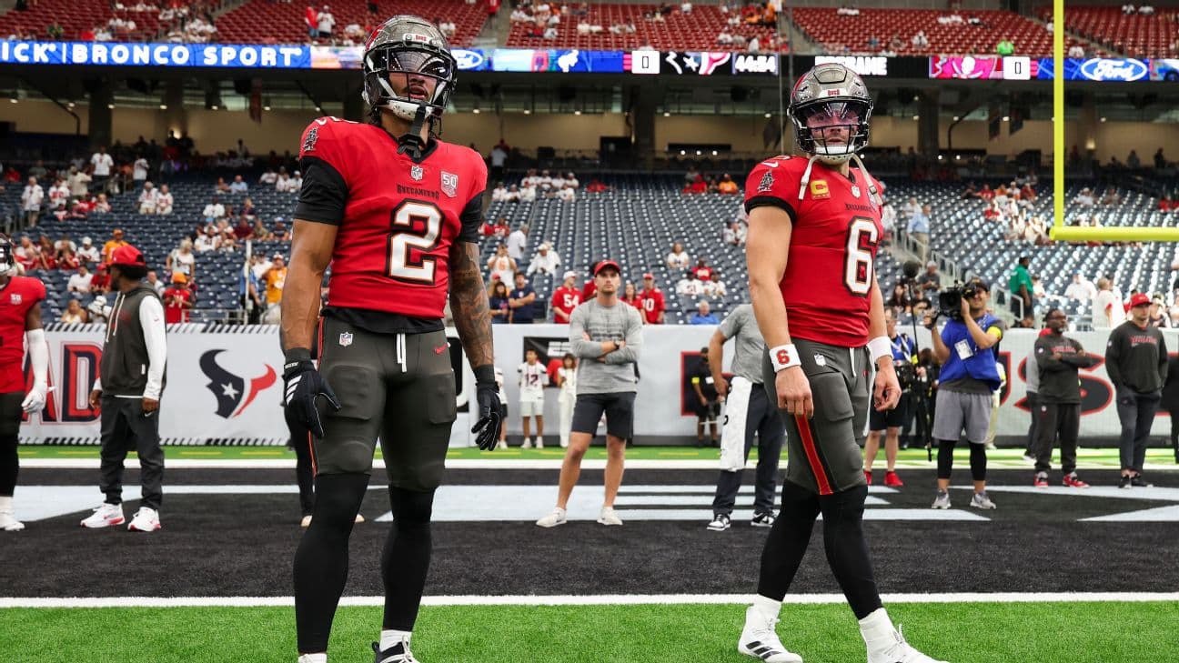 Baker Mayfield returns for Bucs, but WR Emeka Egbuka, RT Luke Goedeke out