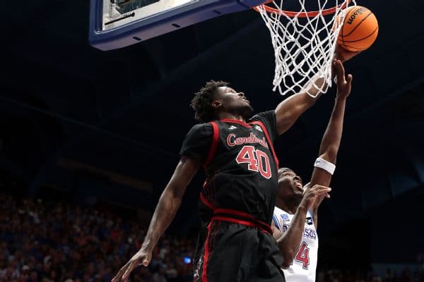 Louisville's Flory Bidunga unbothered by Kansas fans' chants in exhibition