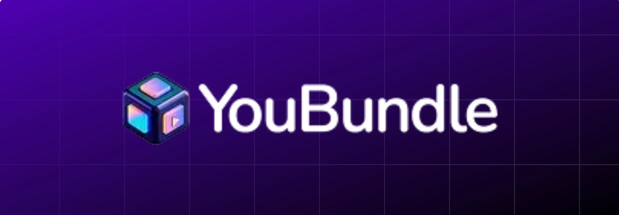 YouBundle logo on a purple gradient grid