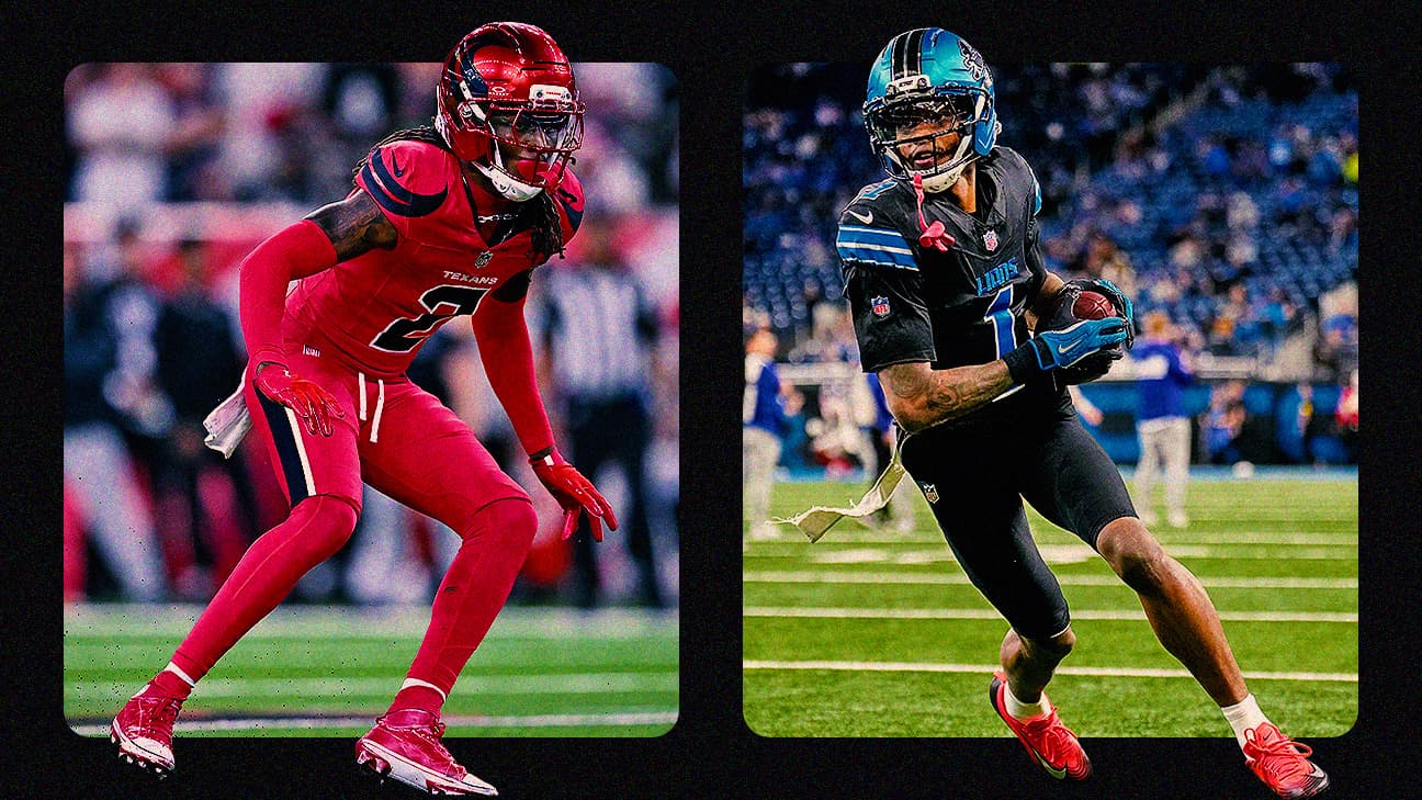 NFL Uniforms week 7 Houston Texans. Detroit Lions.
