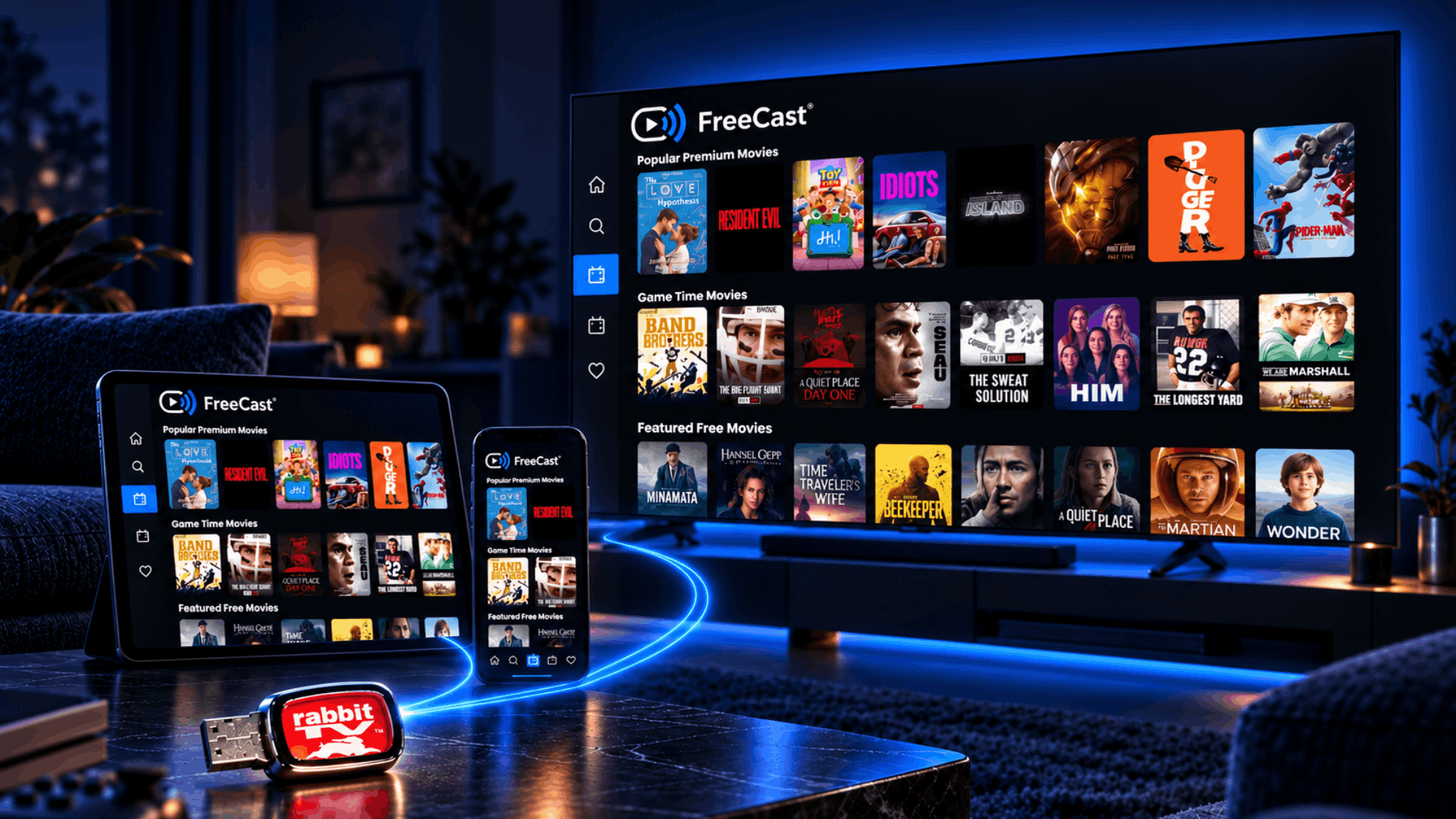 Rabbit TV and Rabbit TV Plus is now FreeCast