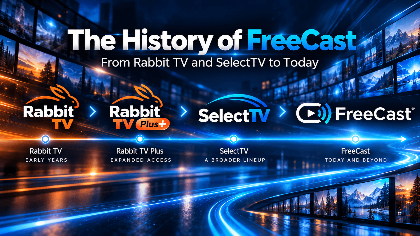 The History of FreeCast: From Rabbit TV and SelectTV to Today
