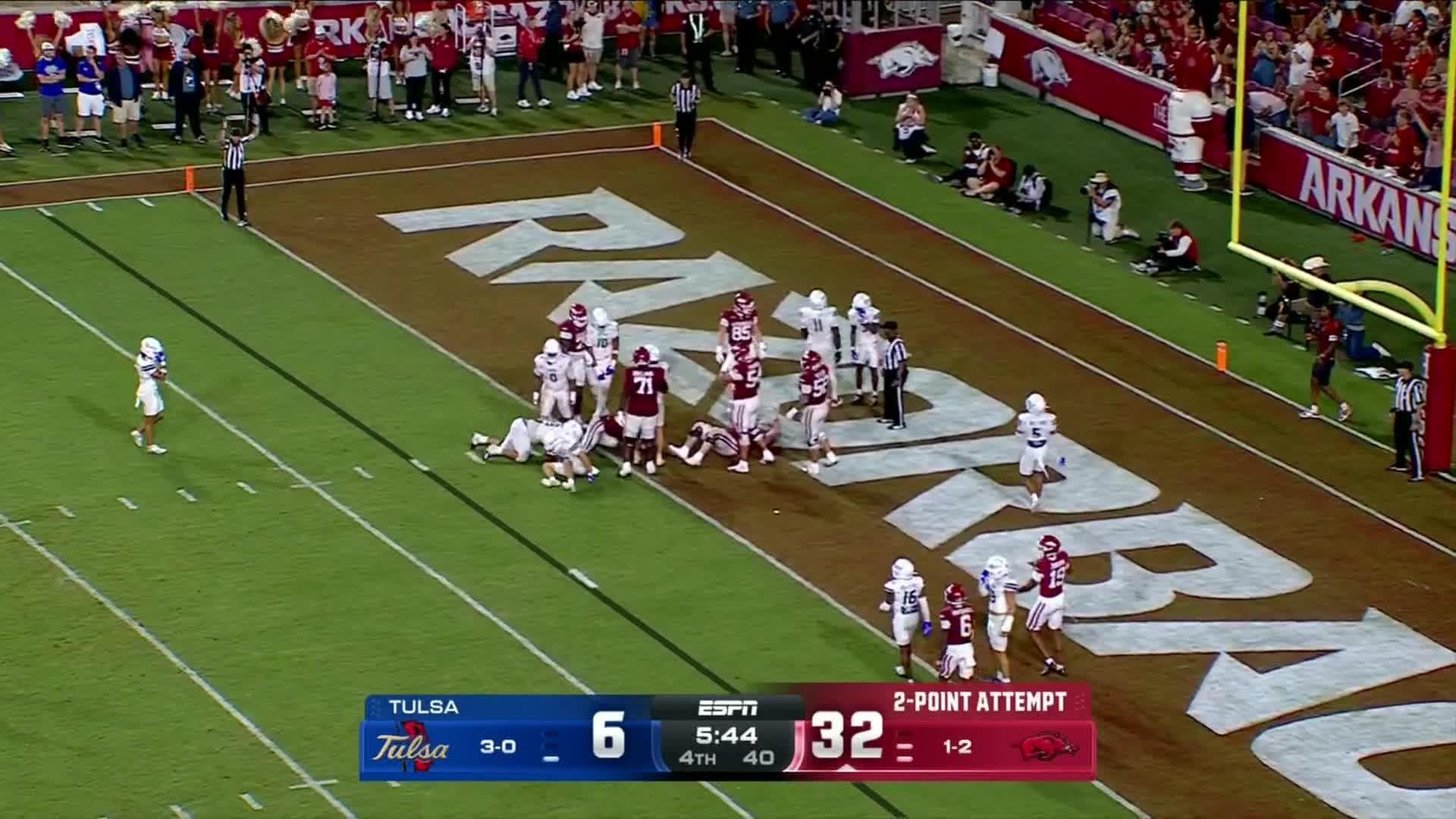Tulsa Golden Hurricane vs. Arkansas Razorbacks: Full Highlights