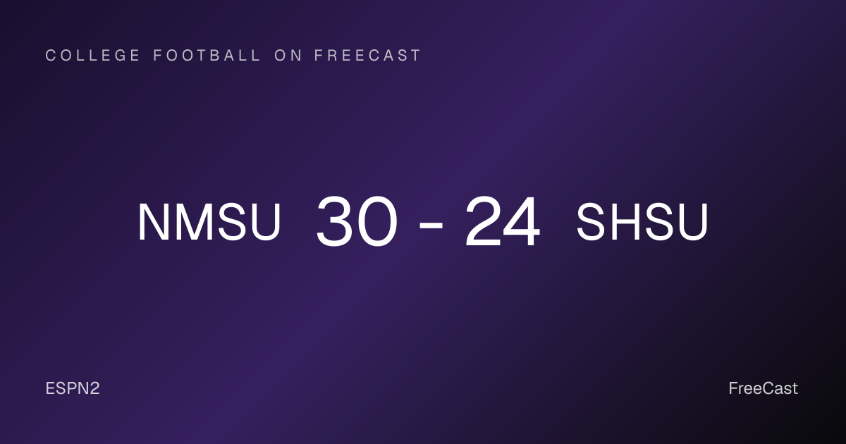 New Mexico State vs Sam Houston Final Score — Week 8 Stats | FreeCast