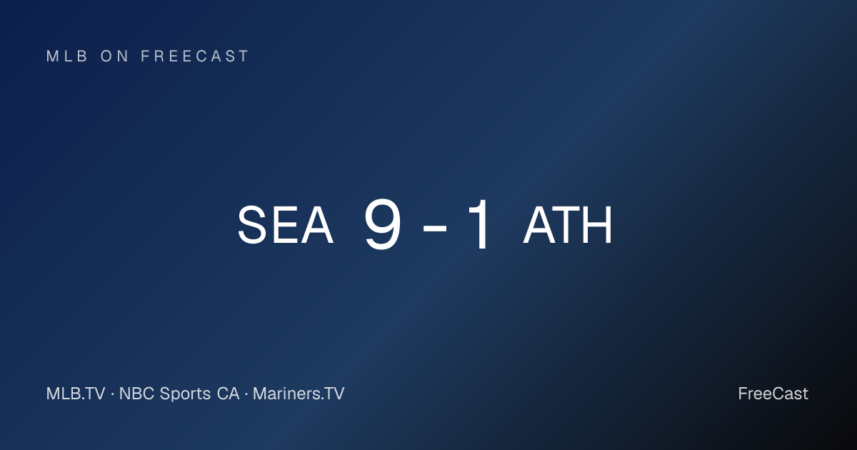 Mariners vs Athletics Final Score & Box Score | FreeCast