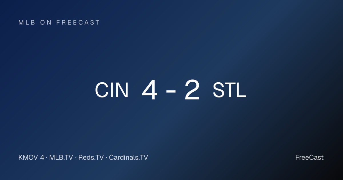 Reds vs Cardinals Final Score & Box Score | FreeCast