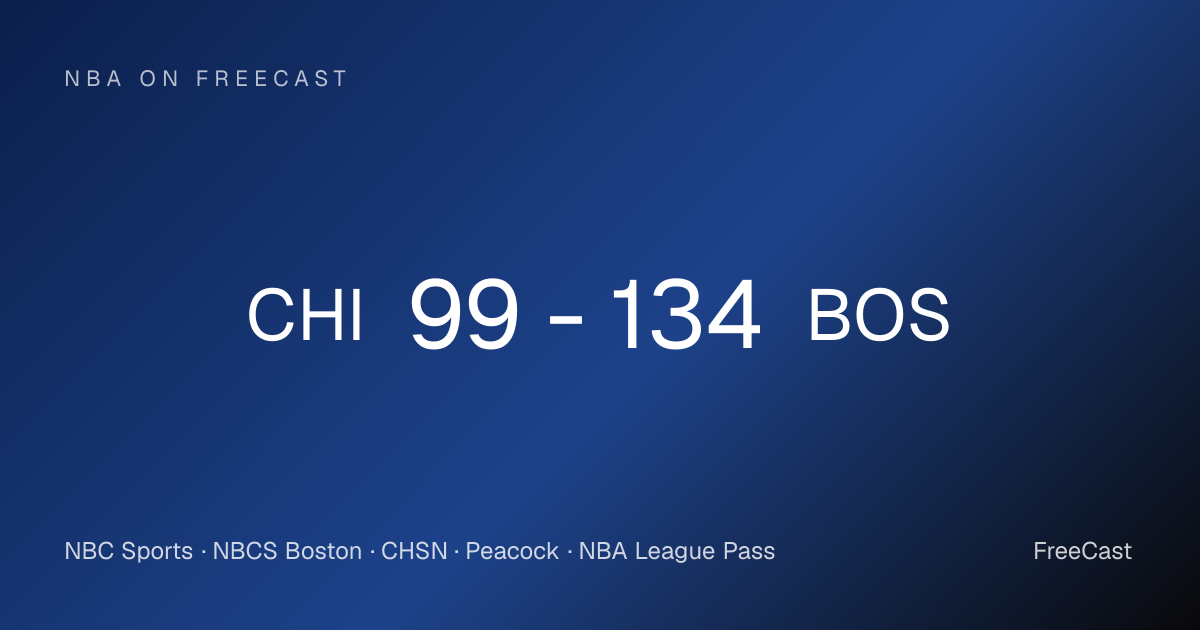 Bulls vs Celtics Final Score & Box Score | FreeCast