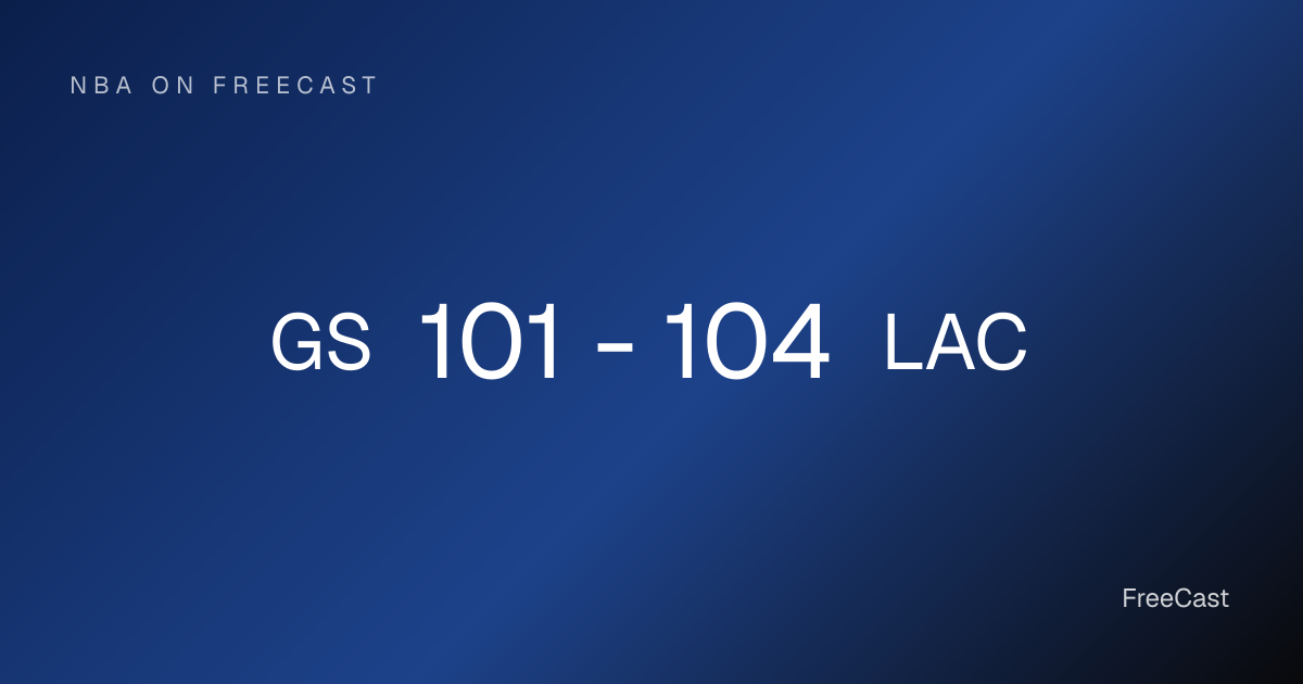 Warriors vs Clippers Final Score — Preseason Box Score | FreeCast